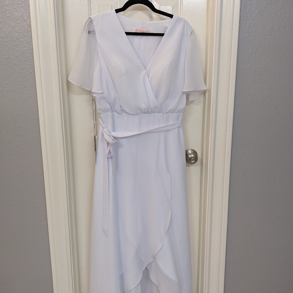 JJ House asymmetrical chiffon dress